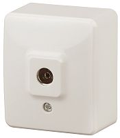 Розетка TV Оконечная накладная Эра Эксперт 1-м. слоновая кость картинка